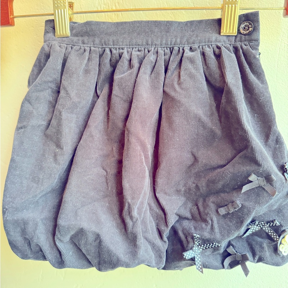Tartine et chocolat navy corduroy skirt, photo artifact - no pink color size 4